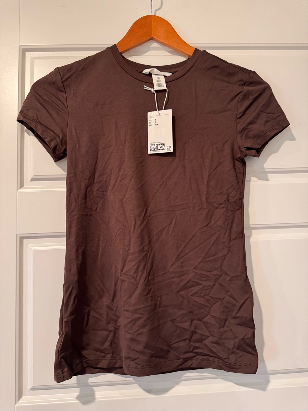 H&M Women's Short-Sleeve Crew Tee - Chocolate Brown